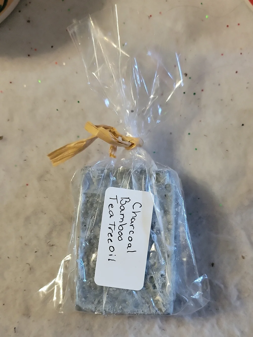 Anna's Creations Hand Crafted Tea Tree Oil Charcoal Lye Free 1 4.6 Oz Bar Soap